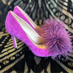 Sam Edelman Suede Pom Pom Pumps